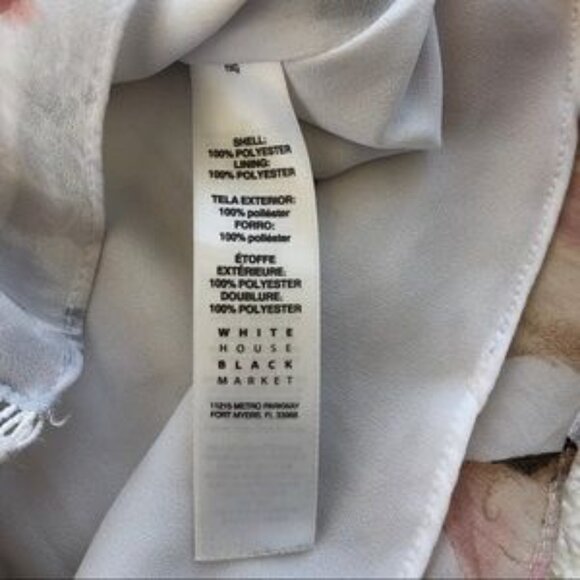 White House Black Market Zaida Boho Blouse in Ecru w/ Luscious - Picture 5 of 16